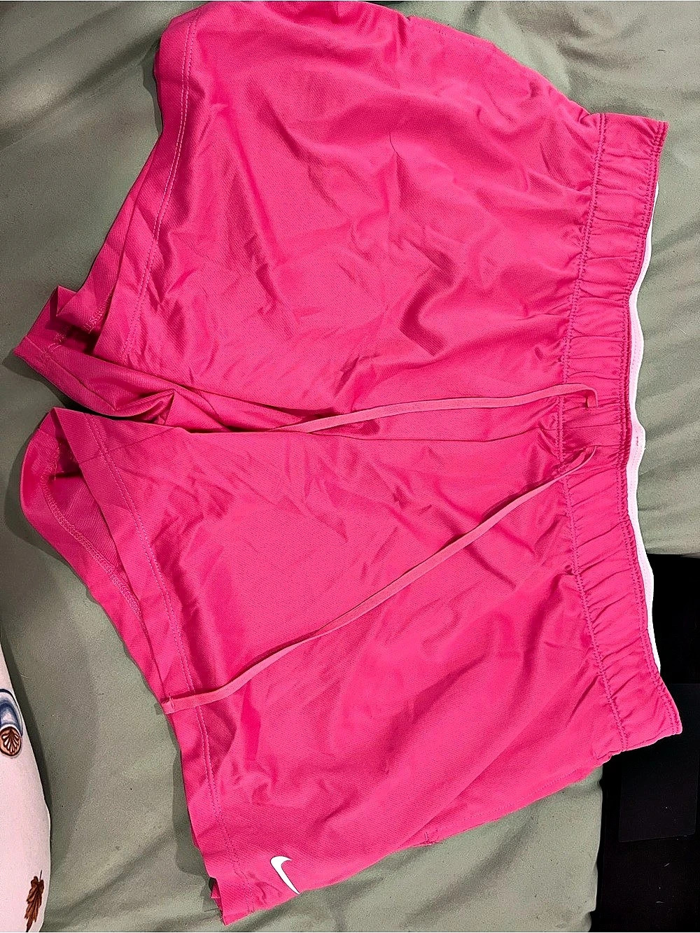 Nike Women's Tempo Swoosh All Over Print Running Shorts Pink